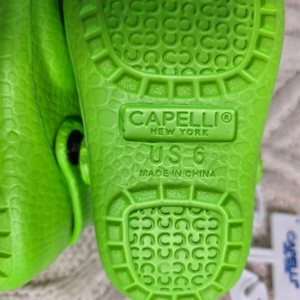 Capelli New York Clog Sandals Green Croc Alligator Dinosaur Toddler Boys 6 NWT